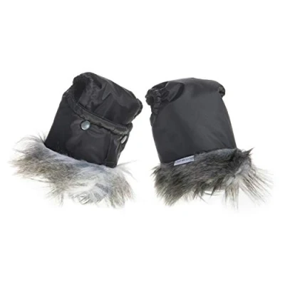 Image of Clair de Lune Universal Pushchair Faux Fur Mittens Rabbit