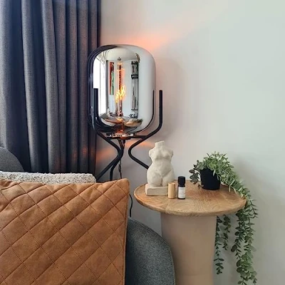Image of Qazqa Smart Floor lamp Black incl. WiFi A60 Smoke Glass Bliss Design LED E27 1 Light Suitable for Living Room I Bedroom