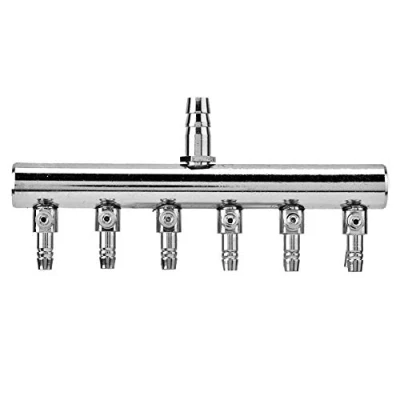 Image of Hffheer Fish Tank Air Flow Splitter Stainless Steel Aquarium Control Valve Oxygen Distributor Pump Accessories (6 Way)