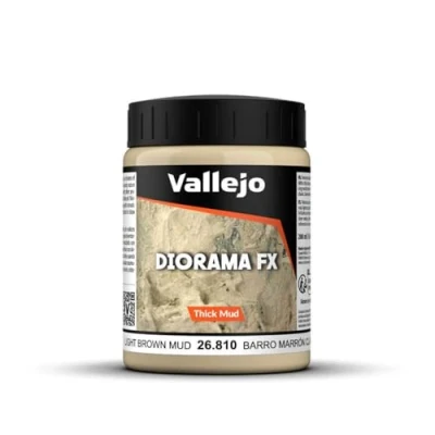 Image of AV Vallejo Weathering Effects 200ml Light Brown Thick Modelling Mud, VAL26810