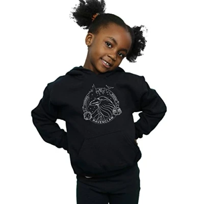 Image of Harry Potter Girls Ravenclaw Seal Hoodie Black 12 13 Years