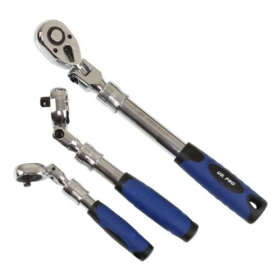 Image of US Pro 3PC Flexible Extendable Ratchet Set 1/4&#039;&#039;&#039;&#039; 3/8&#039;&#039;&#039;&#039; 1/2&#039;&#039;&#039;&#039; 4206