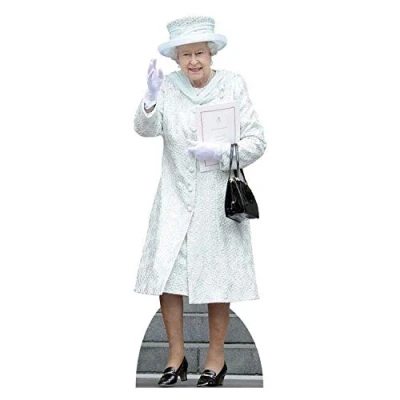 Image of STAR CUTOUTS SC2011 Queen Elizabeth British Royal Family for Fans, Parties and Collectors Height 171cm, Multicolour