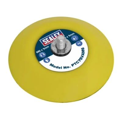 Image of Sealey Hook and Loop Backing Pad Ø71mm M6 x 1mm