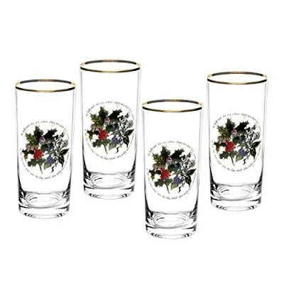 Image of Portmeirion The Holly &amp; Ivy Set of 4 Hiball Glass
