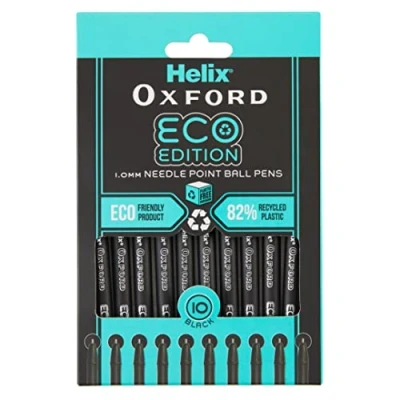 Image of Helix Oxford Eco Pack of 10 Ballpoint Pens, (224702)