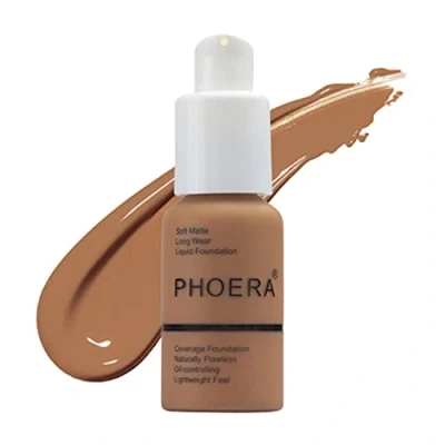 Image of Aquapurity Phoera® Full Coverage Foundation Soft Matte Oil Control Concealer 30ml Flawless Cream Smooth Long Lasting (109 MOCHA)