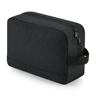Image of BagBase BG277 Recycled Essentials Wash Bag Black