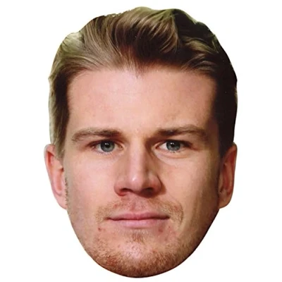 Image of FoxyPrinting NICO HULKENBERG JB Formula 1 Driver Fancy Dress Cardboard Celebrity Party Face Mask