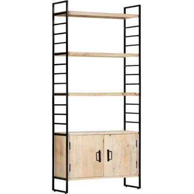 Image of vidaXL 4 Tier Bookcase 80x30x180 cm Solid Mango Wood