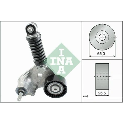 Image of 1125419, 1201181, XS7E6A228CB, XS7E6A228CC Tensioner Lever, v ribbed belt INA 534 0169 10 65mm 25,5mm JAGUAR: X Type Estate, Saloon