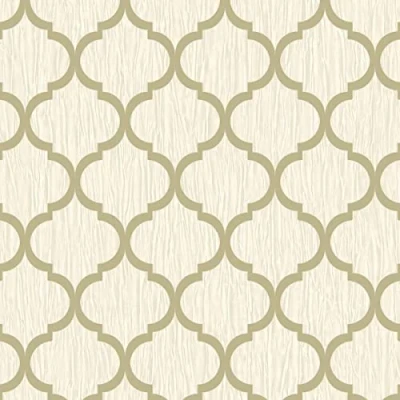 Image of Crystal Trellis By Debona Ivory/Gold Glitter Wallpaper (8898)
