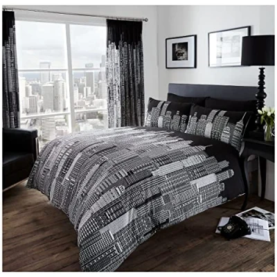 Image of GC GAVENO CAVAILIA Easy Care Printed Duvet Cover Set, Reversible Bedding Sets, Polycotton Quilt Covers, King