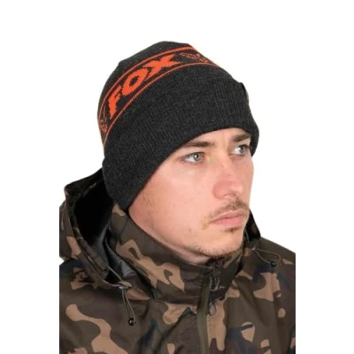 Image of Fox Collection beanie Black/Orange Fishing