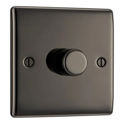 Image of BG 1 Gang 2 Way Push Metal Black 400w