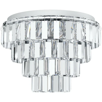 Image of Eglo Lighting Erseka 7 Lamp Pendant Ceiling Light Chrome EG99093