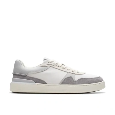 Image of Clarks Men&#039;s Courtlite Race Sneaker, Light Grey Combi, 8 UK