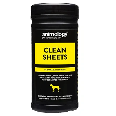 Image of Animology Clean Sheets Dog Cleaning Wipes, Pack of 80