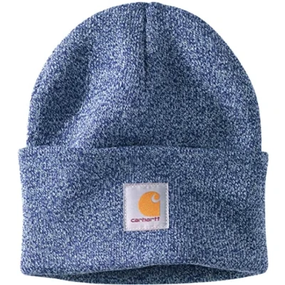 Image of Carhartt A18 Acrylic Knit Cuffed Beanie SCOUT BLUE/POWDER BLUE MARL