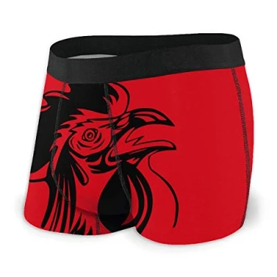 Image of 874 Men&#039;S Boxer Shorts Rooster Flag Red Cock 2 Underwear Regular Briefs Antibacterial XL