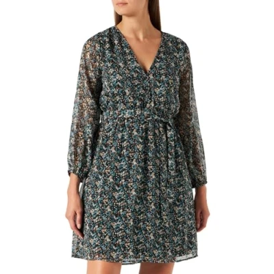 Image of ONLY Women&#039;s Onlcera 3/4 Short Dress Wvn Noos Mini , Balm Green/Aop: Fall Ditsy,M