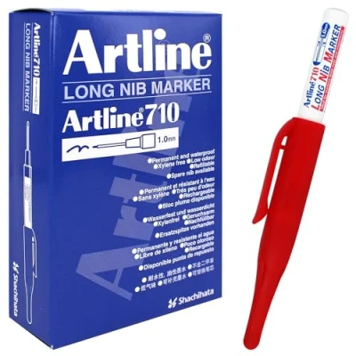 Image of Artline 710 Long Nib Marker Red [Pack of 12]