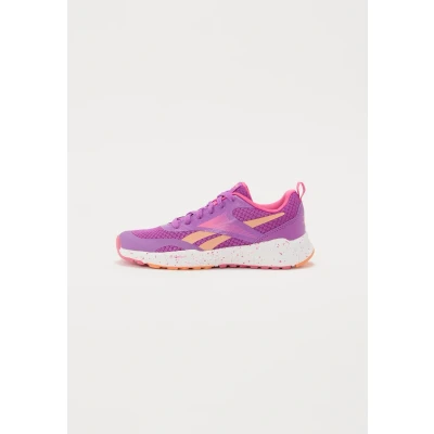 Image of Reebok Energen RUN Unisex Road running shoes for kids, Size: 6, Purple rave/true pink/sunkissed orange