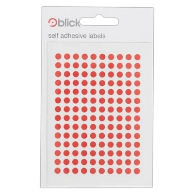 Image of Blick Labels, Red, Self Adhesive Stickers, Coloured Dot, Circles, 5mm, 980 for Home, Office, Family, School, Holiday Calendar Organising, Planner, Rewards Chart, Colour Coding