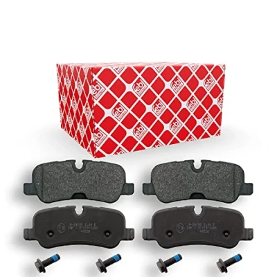 Image of LR010664, LR012993, LR015519, LR016808, LR019627 Brake pad set FEBI BILSTEIN 116118 Rear Axle prepared for wear indicator with screw