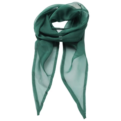 Image of Premier Unisex Adult Colours Chiffon Scarf (Bottle) Green One Size