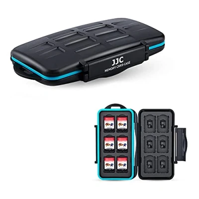 Image of JJC 24 Slots Game Card Case for Nintendo Switch, Water Resistant Organizer Holder Storage 12 Switch + Micro SD