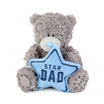 Image of ME TO YOU Tatty Teddy Father&#039;s Day &#039;Star Dad&#039; Bear 10cm Official Collection FP401016, Grey, Blue, Navy Blue
