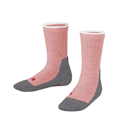 Image of FALKE Unisex Kids Active Everyday K SO Functional Yarn Thin Breathable 1 Pair Socks, Pink (Heather Melange 8386), 3 5