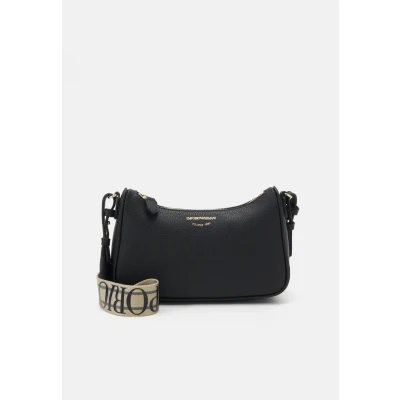 Image of Emporio Armani Baguette Across body bag nero/silvercoloured, Women&#039;s, Size: One Size, Nero/silver coloured