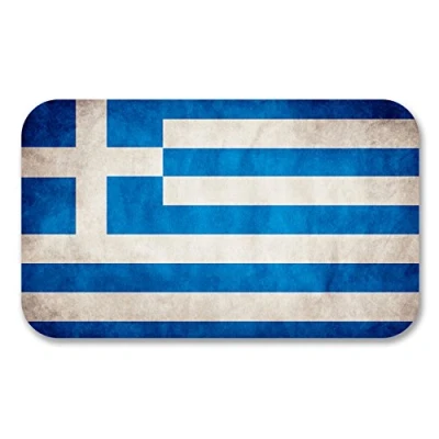 Image of 2 x 10cm Greek Greece Flag Vinyl Stickers Decal Travel Laptop Car Bike #6197 (10cm Wide 6cm Tall)