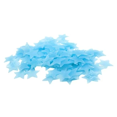 Image of 200Pcs Luminous Stars Wall Stickers, Blue Ceiling Glow in The Dark Stickers for Celling Childrens Rooms, Baby, Children Bedroom