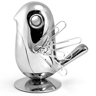 Image of Alessi Chip Chrome Plated Magnetic Paper Clip Holder