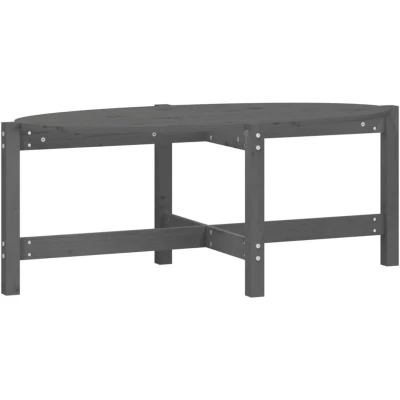 Image of vidaXL Coffee Table Grey 118x63x45 cm Solid Wood Pine