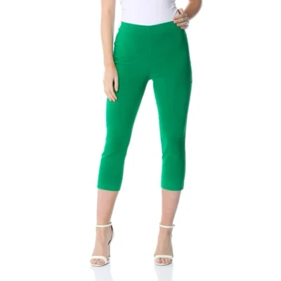 Image of Roman Womens Cropped Stretch Trouser Emerald Size 12 UK