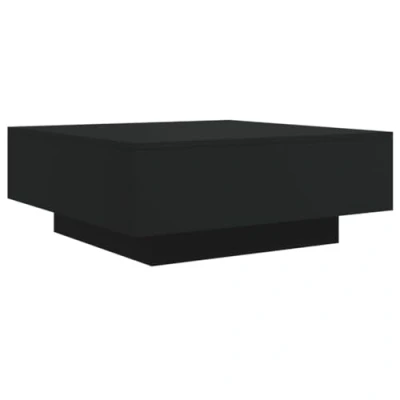 Image of vidaXL Engineered Wood Coffee Table Black, Modern Side and Tea for Living Room Office Space Easy Assembly, Moisture Resistant