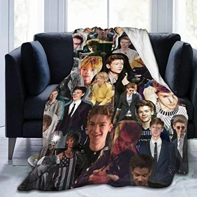 Image of Amkong Thomas Ultra Soft Blanket Brodie Sangster for Children/Adults/Parents/Grandparents Xmas Birthday Gift 50x40 Inch