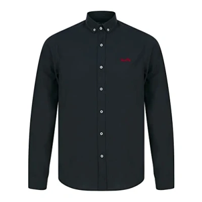 Image of Tokyo Laundry Men&#039;s Augustus Cotton Twill Long Sleeve Casual Shirt Navy