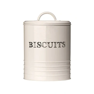 Image of Premier Housewares Sketch Biscuit Canister Cream