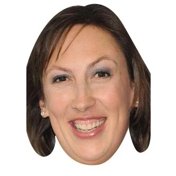 Image of FoxyPrinting Miranda Hart Celebrity Cardboard Party Face Mask Fancy Dress