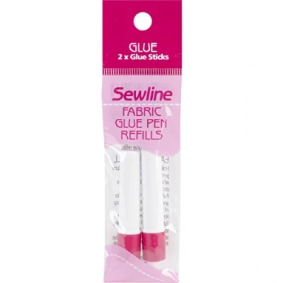 Image of Sewline FAB50013 Refill for textile glue stick, water soluble, 2 pieces, blue