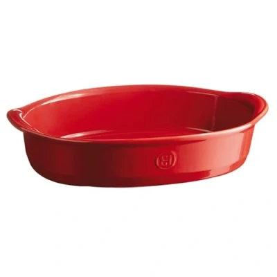 Image of Emile Henry Burgundy Ultime Medium Oval Baking Dish 35cm x 22.5cm