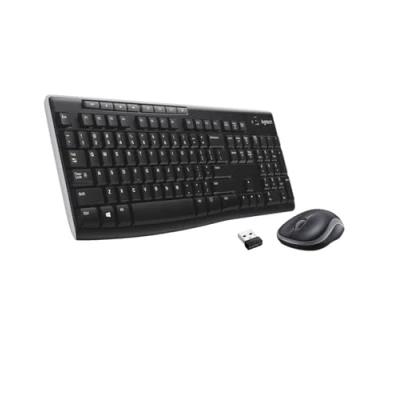 Image of Logitech MK270 Wireless Keyboard and Mouse Combo for Windows, QWERTY Spanish Layout Black