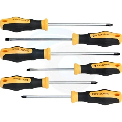 Image of Screwdriver Set 6 Piece Phillips Pozidriv &amp; Slotted