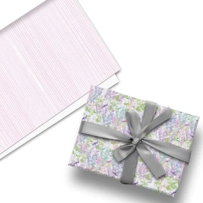 Image of Glick Luxury Flat Wrap, Three Sheets of Double Sided Foxglove Wrapping Paper, Perfect for Gift Wrapping, Birthday Paper Weddings, Anniversary, Any Occasion