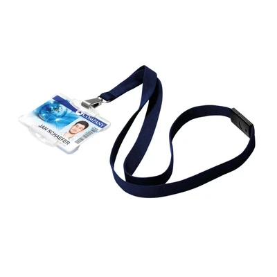 Image of Durable Textile Lanyard 15mm Midnight Blue, Pack of 10